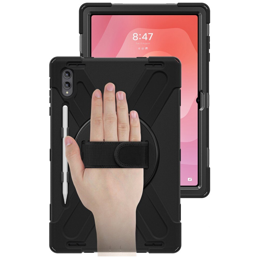 Husa 4smarts Rugged Case Grip, negru, 30x24cm, protectie robusta, suport 360° pentru Samsung Galaxy Tab S11 Ultra