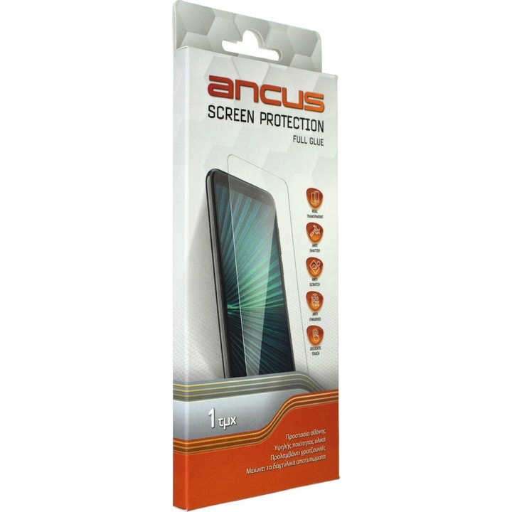 Folie protectie ecran Ancus sticla temperata 6-6,9 inch transparenta anti-soc