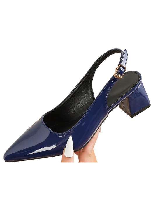 Pantofi dama, albastru, elegant