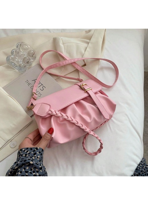Női táska, crossbody, rózsaszín, egyszerű, hétköznapi