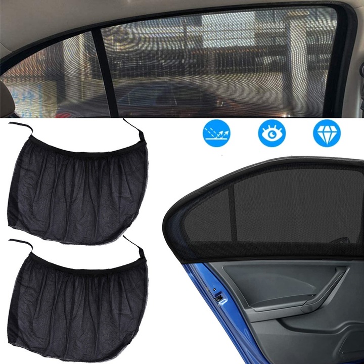 Parasolar Pentru Geam Lateral Auto Pentru Copii Parasolar Pentru Geam Spate Auto, Parasolar Cu Protectie Uv Pentru Bebelusi, Parasolar Auto Pentru Majoritatea Masinilor, Acopera Geamul Complet