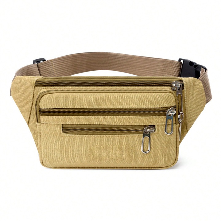 Unisex multifunkcionális sport övtáska, nagy kapacitású, khaki