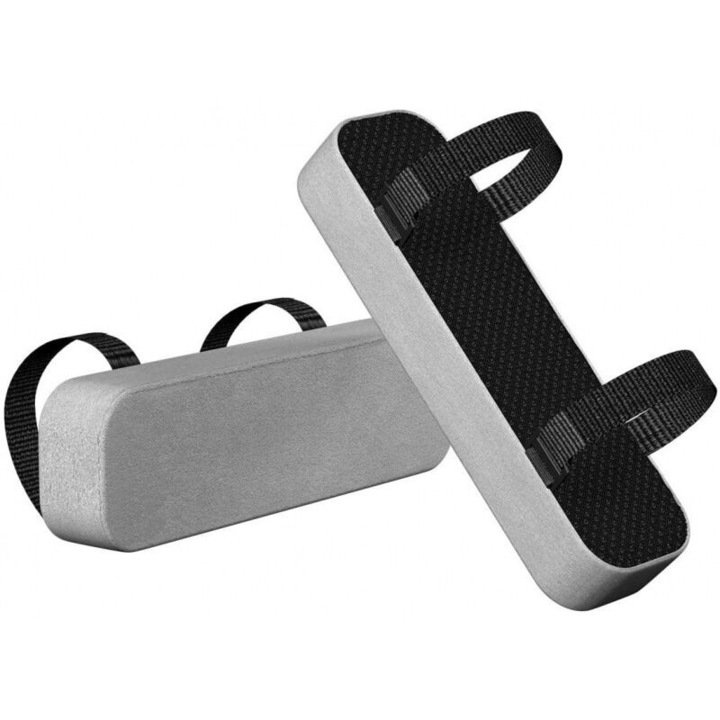 Set 2 perne suport brate scaun birou, spuma memorie, catifea, 25x10x5cm