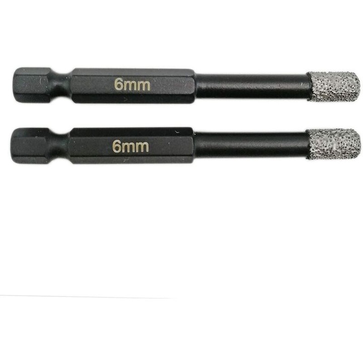 Gyémánt fúrófej készlet 6mm, gyémánt hossz 10mm, állítható, száraz fúráshoz, többszínű