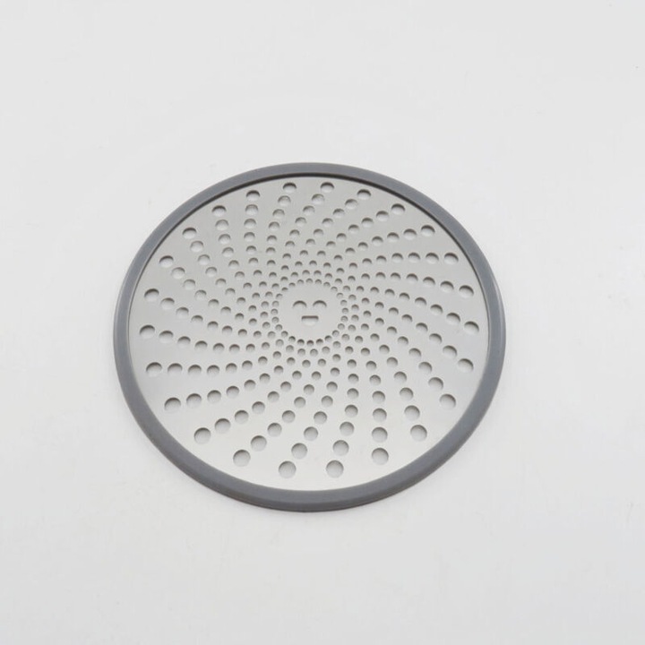 Capac scurgere duș, silicon antiderapant și oțel inoxidabil, ușor de curățat, 12cm