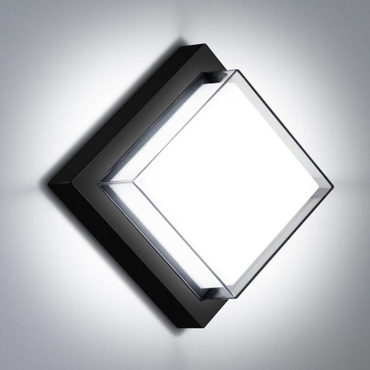 LED аплик за външно осветление 12W 6500K, двоен слой, алуминий, IP65, 1200lm