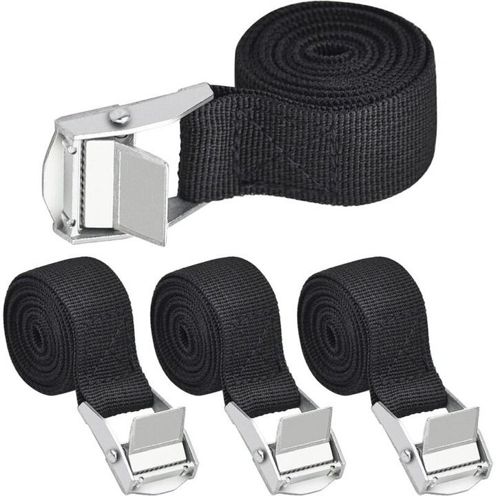 Set 4 chingi ancorare 100x2.5cm negru rezistente 550kg