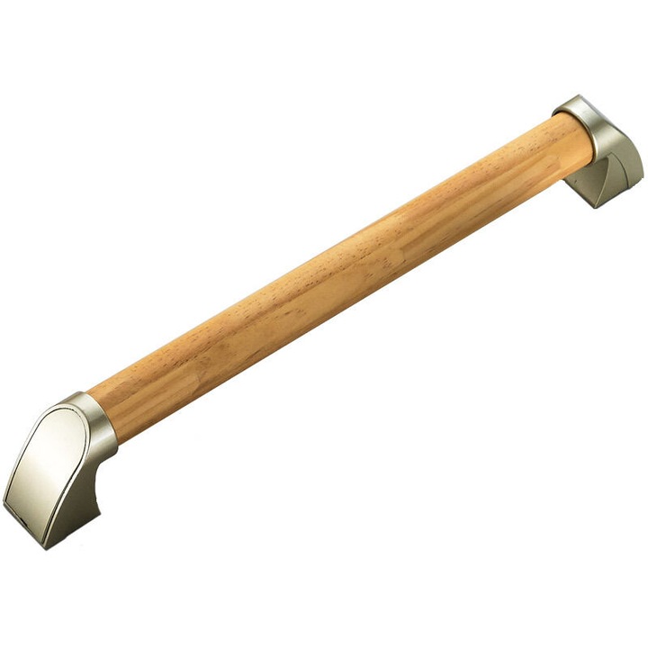 Bara de sustinere din lemn pentru baie, cada si dus, maner pentru persoane cu dizabilitati si varstnici, bare de sustinere de siguranta impermeabile si antiderapante pentru scari si holuri, 44 cm