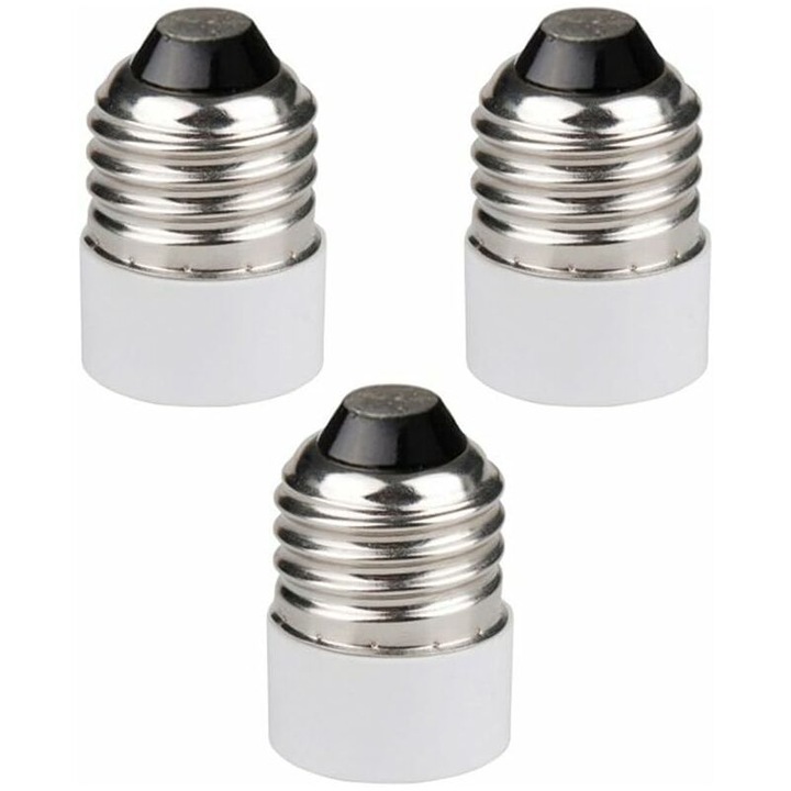 Set de 3 adaptoare, convertor dulie E27 la MR16 GU5.3, capat E26/E27 la MR16/MR11/G4/G6.35