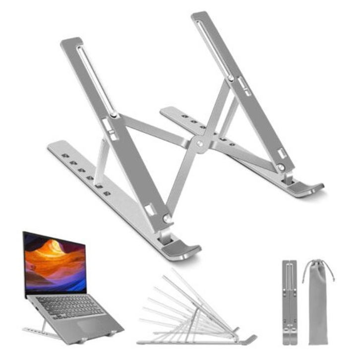 Laptop tartó, Állítható laptop tartó, Alumíniumötvözet laptop tartó