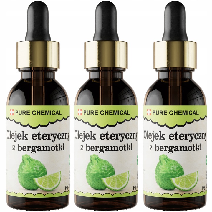 Bergamott illóolaj szett, Chosa, Pure Nature, 3 x 30 ml, 100% tiszta, természetes, adalékanyagoktól mentes, aromaterápia, relaxáció