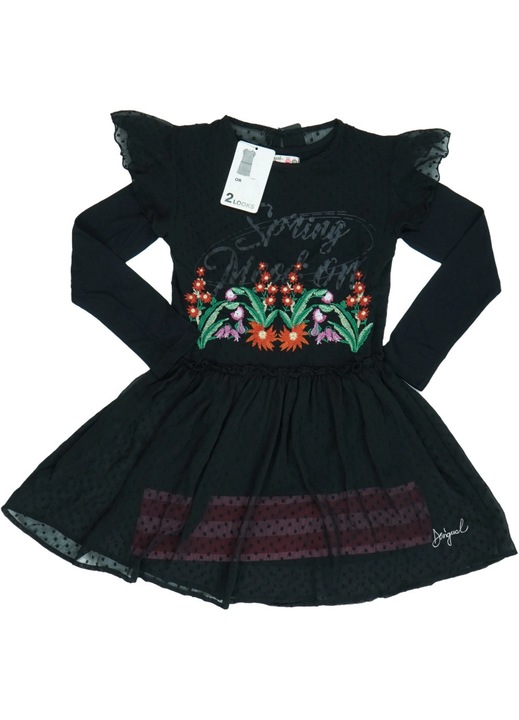 Desigual, 2 részes szett - Lányka ruha Lányoknak, Fekete, 128
