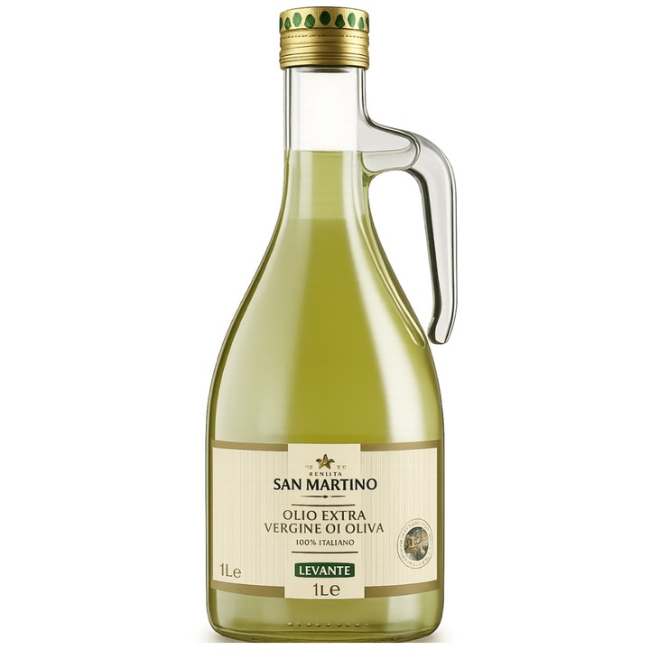 Ulei de masline extravirgin nefiltrat, San Martino, Levante, sticla tip amfora, 1 l