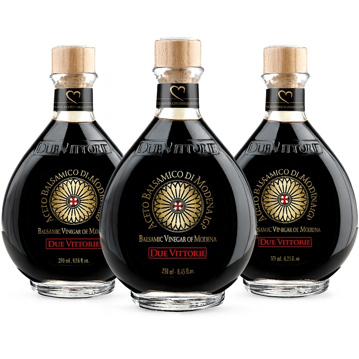 Otet balsamic de Modena in pahar 3 x 250ml Due Vittorie