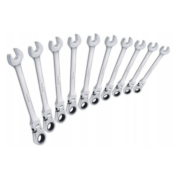 Roebuck 12-24mm racsnis és csuklós fejű kulcskészlet