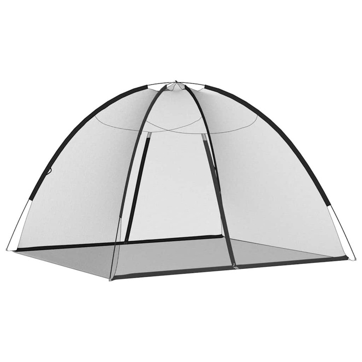 Plasa tantari Mongolia cu usi vidaXL, 220 ochiuri negru 200x180x135 cm