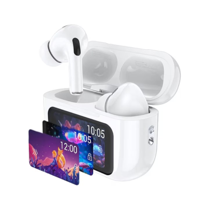 Casti sport in-ear JBL Endurance Peak 4, True Wireless, Noise Cancelling, IP68, 6 Microfoane, Redare pana la 48 h, Negru/Lime