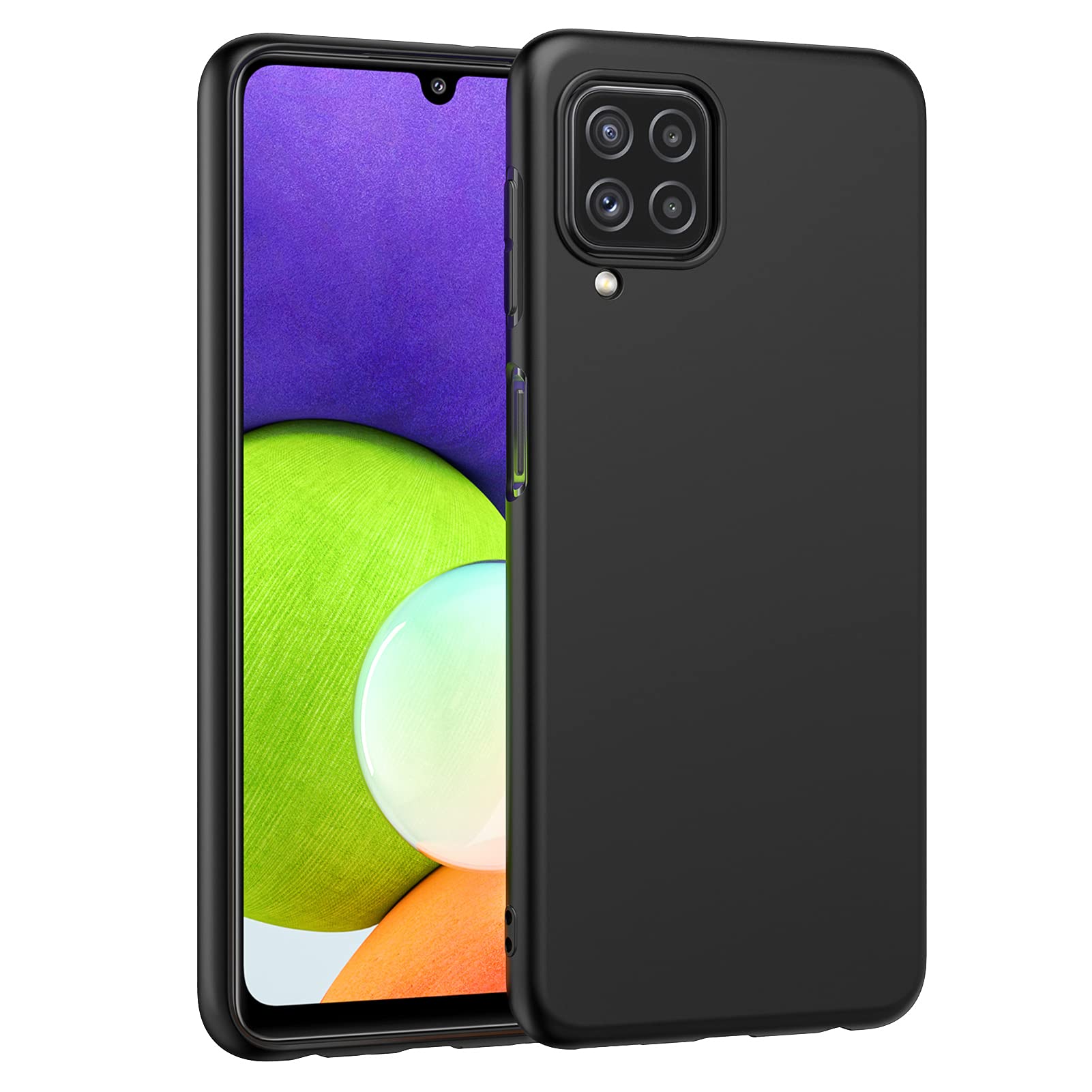 Husa TesRank Compatibila cu Samsung Galaxy A22 4G TPU Neagra Negru