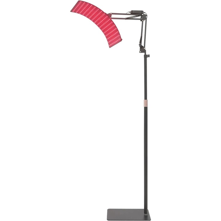 Lampa cu infrarosu, Terapie cu lumina rosie, Alimentare solara, 249–2000 lm, Inaltime si luminozitate reglabila, Temporizator, Fara bec