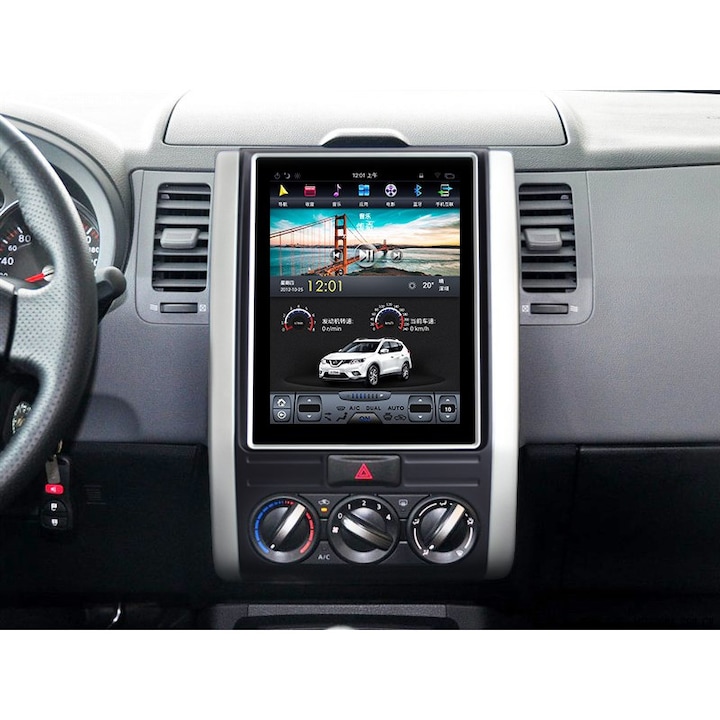 Sistem de Navigatie Nissan X-Trail T31 (2007-2014) Tesla Style, 4G memorie RAM, 64GB memorie interna, Wi-Fi, Android, Bluetooth, Slot cartela SIM