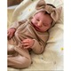 Papusa reborn fetita, KsiTig, realista silicon bebelusi, 18inch 46cm, 1, 2kg, Marou, set cu haine si accesorii
