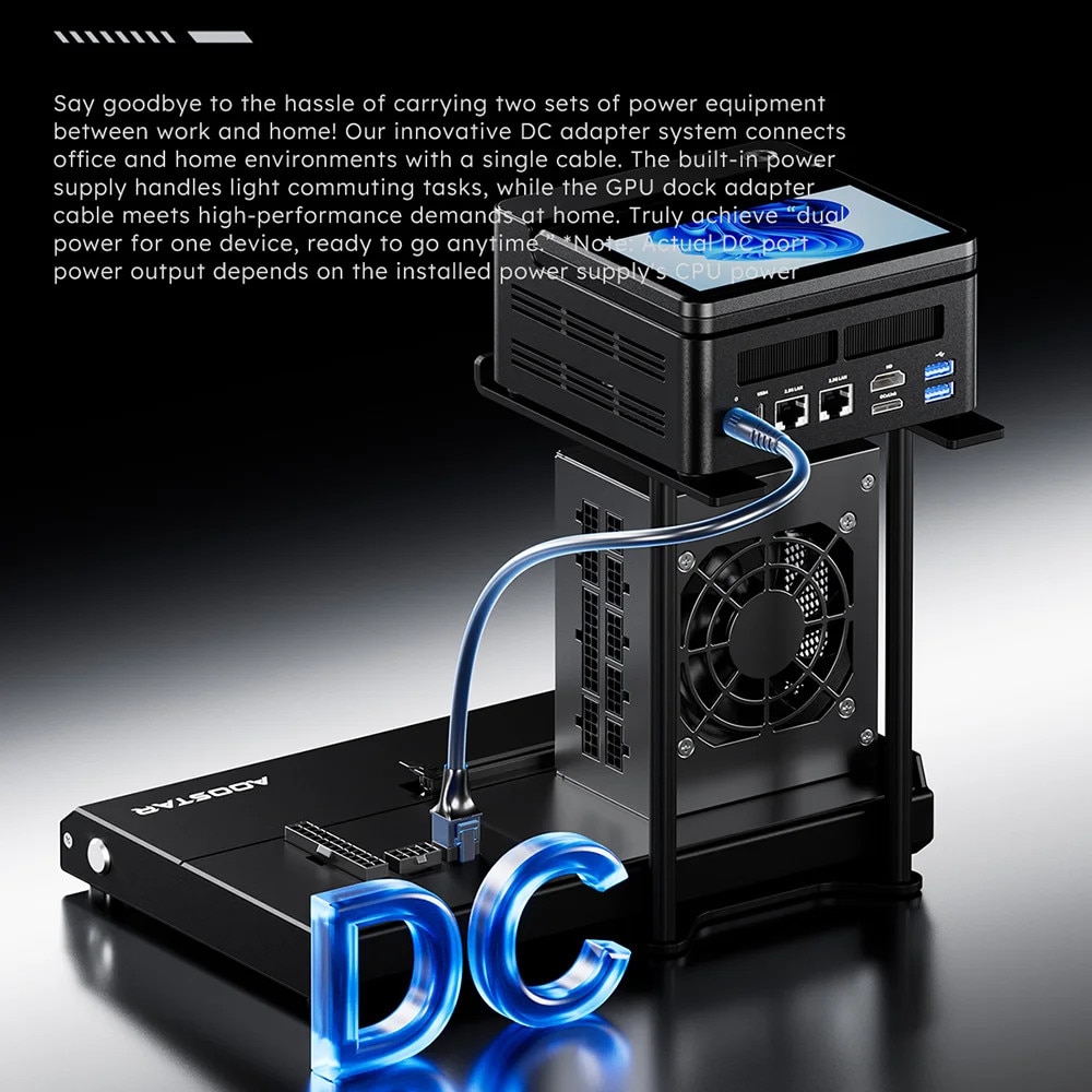 Gpu Extern Pcie Dock eGPU extern, Carcasa GPU (eGPU), Oculink (PCIe 4.0 x4), 2× ...