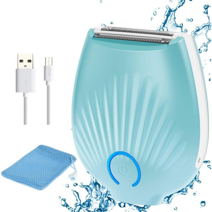 Epilátor elektromos 3 az 1-ben, hordozható, USB töltés, fehér, kompakt