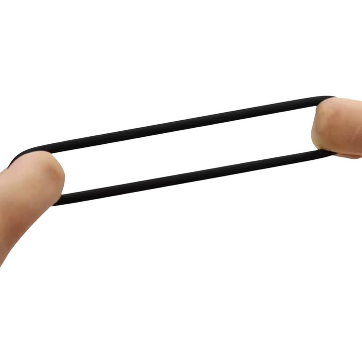 Hordozható Vibrátor Szett 3 Szilikon Péniszgyűrű, 50/95/28 mm, Vízálló, Fekete