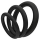 Hordozható Vibrátor Szett 3 Szilikon Péniszgyűrű, 50/95/28 mm, Vízálló, Fekete
