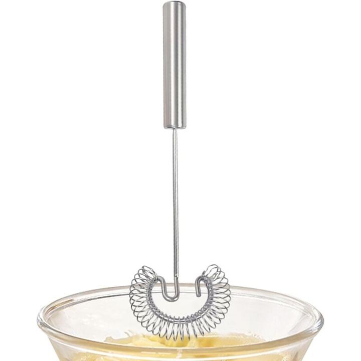 Tel din otel inoxidabil, spirala rotativa, 27x7cm, grip confortabil