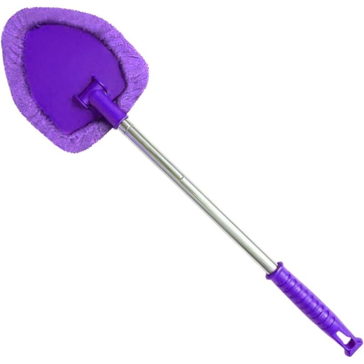 Instrument curatare parbriz auto, microfibra moale, telescopic, compact