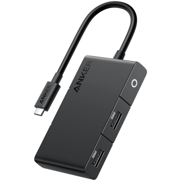 Хъб Anker 5-in-1, Портове: HDMI(M) 4K 30Hz, 2xUSB 3.2 gen1, USB Type-C, PD 100W, Свързване чрез USB Type-C(T), Скорост на трансфер 5Gbps, ABS, Черен