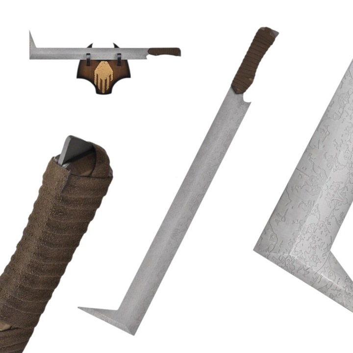 Uruk-Hai Scimitar Kard, A Gyűrűk Ura ihlette, Medállal, JT6285, 81 cm