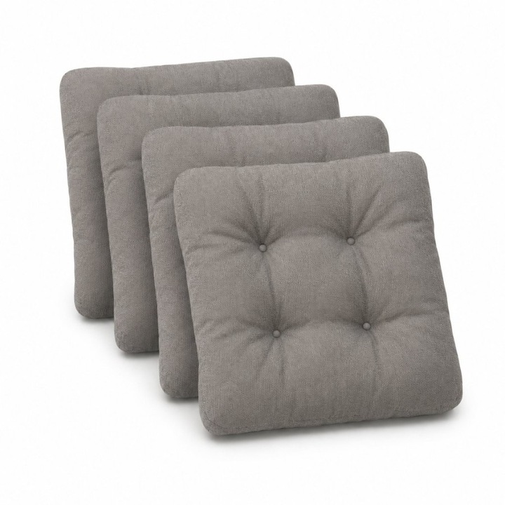 Set 4 perne pentru scaun sau podea, 40x40x7cm, Lenjerii Deosebite, Cafe