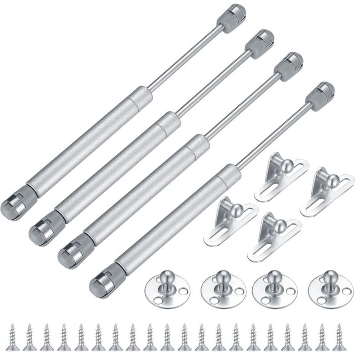 Set 4 amortizoare gaz 100N 10kg, otel, negru, universal