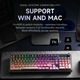 Luyimeiren Безжична механична клавиатура Tri-Mode, Bluetooth/2.4G/USB-C, 98 клавиша, RGB осветление, градиентен дизайн, за офис/игри, черно/розово