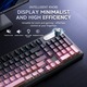Luyimeiren Безжична механична клавиатура Tri-Mode, Bluetooth/2.4G/USB-C, 98 клавиша, RGB осветление, градиентен дизайн, за офис/игри, черно/розово