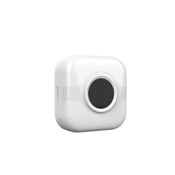 Termikus nyomtató, kompakt és hordozható, Bluetooth kapcsolattal, címkék nyomtatásához, 1000 mAh, fehér