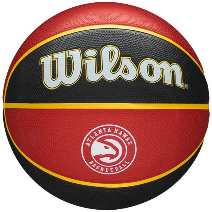 Minge baschet NBA Atlanta Hawks, Wilson, Marimea 7, Rosu/Auriu