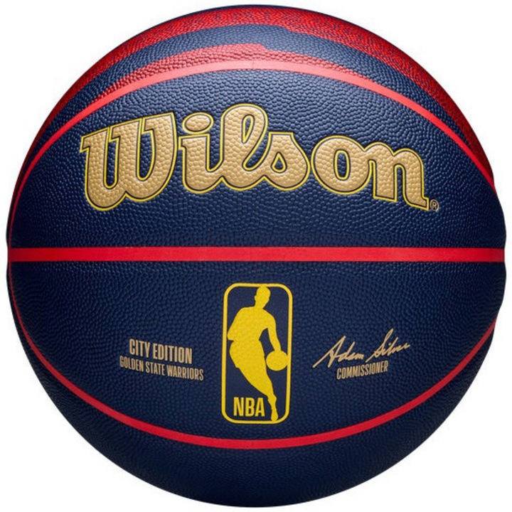 Minge baschet NBA City Edition Golden State Warriors, Wilson, Marimea 7, Auriu/Albastru