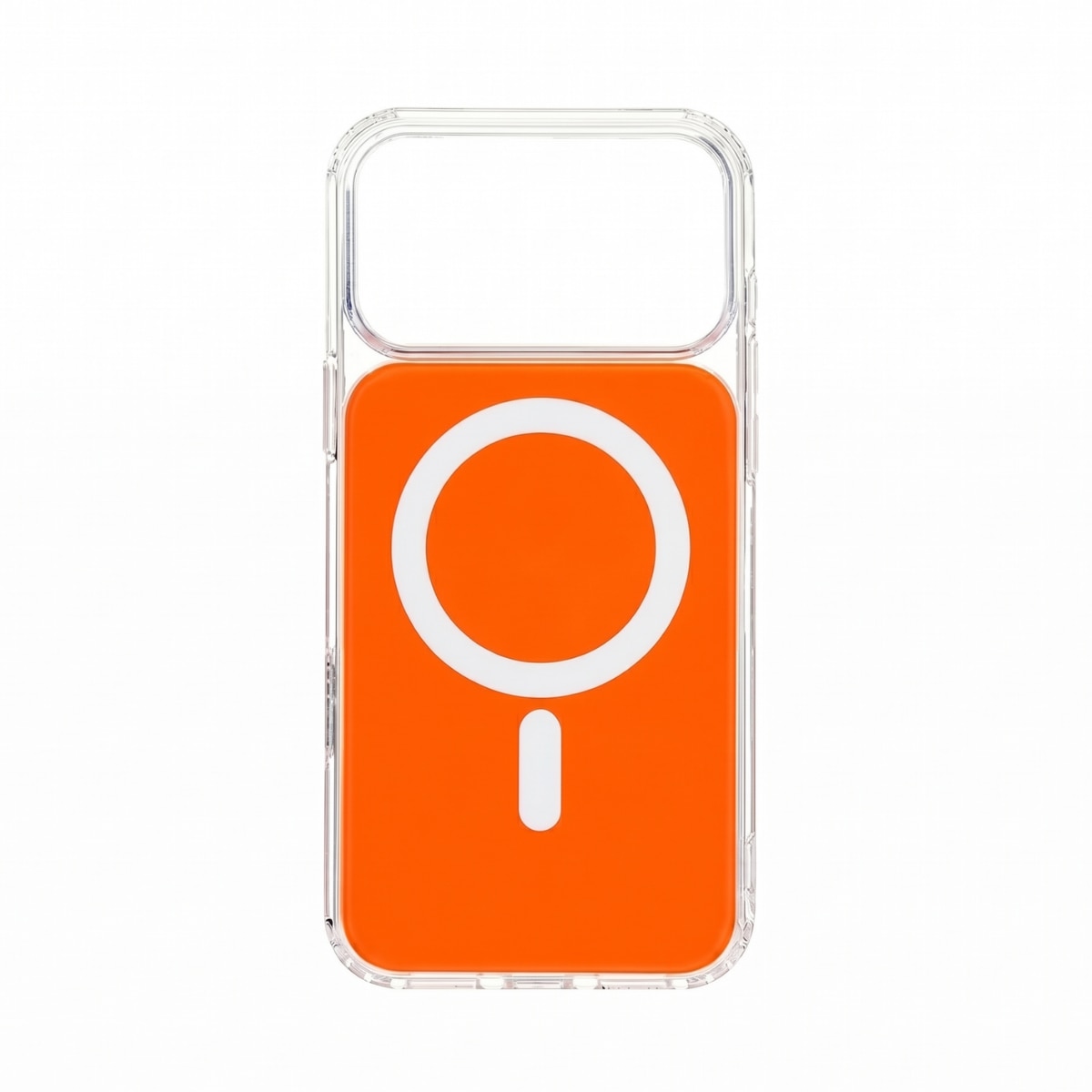 Husa pentru iPhone 17 PRO Portocalie, HEYBINGO®, design slim, MagSafe, Anti-Soc, Anti Zgarieturi, Clear Fusion Mag Cover