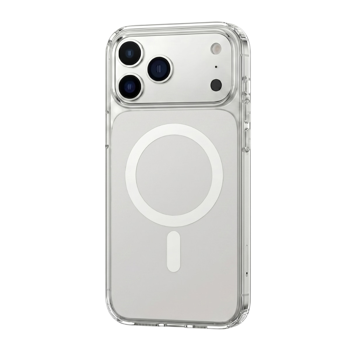Калъф за iPhone 17 PRO Бял, HEYBINGO®, тънък дизайн, MagSafe ...