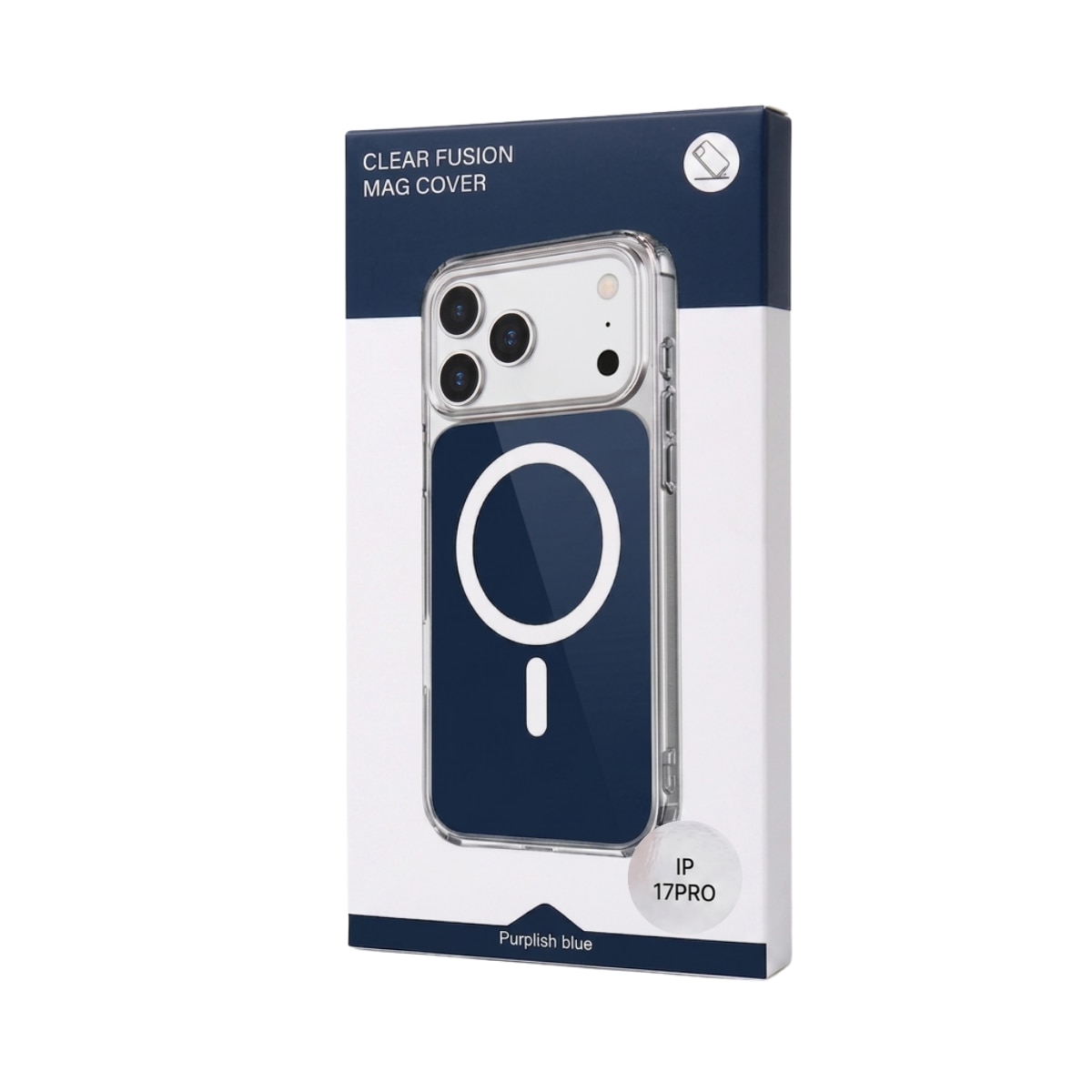 Husa pentru iPhone 17 PRO Albastra, HEYBINGO®, design slim, MagSafe, Anti-Soc, Anti Zgarieturi, Clear Fusion Mag Cover