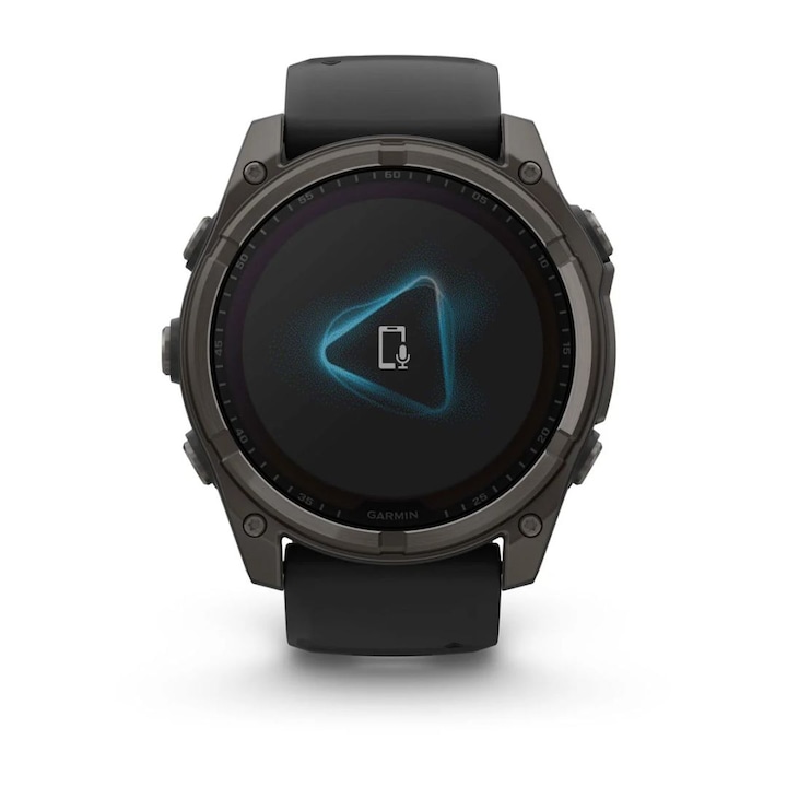 Garmin fenix 8 51mm Solar Graphite/Titan Silicone Band, 305888, Ceas inteligent