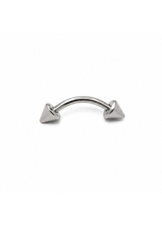 Piercing din inox cu tepi de 2 mm la capete, lungime 1,5 cm Brandusa