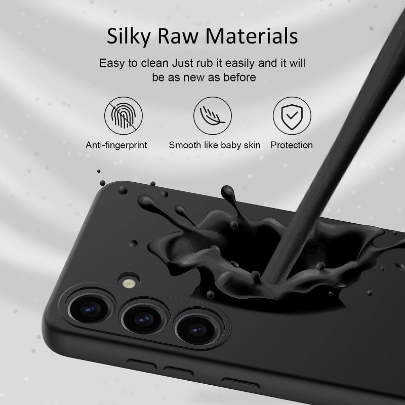 Husa pentru Samsung Galaxy A57 OEMG® Silicon case, protectie militara, interior din microfibra-negru