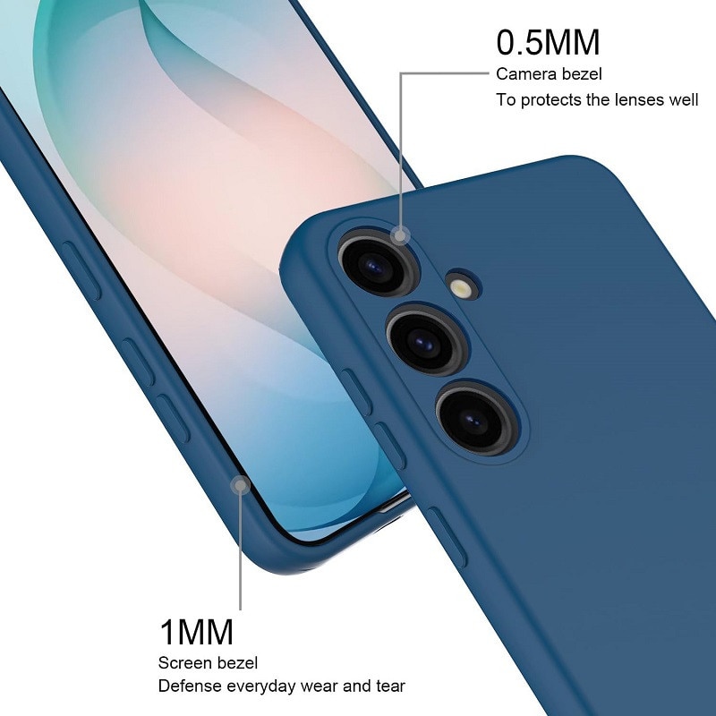 Husa pentru Samsung Galaxy A27 OEMG® Silicon case, protectie militara, interior din microfibra-albastru inchis