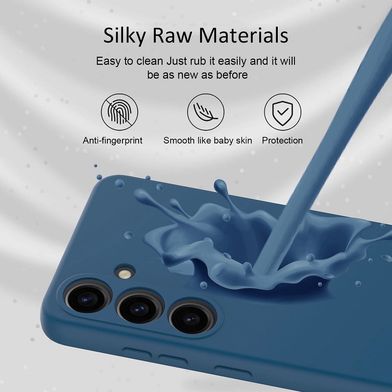 Husa pentru Samsung Galaxy A27 OEMG® Silicon case, protectie militara, interior din microfibra-albastru inchis