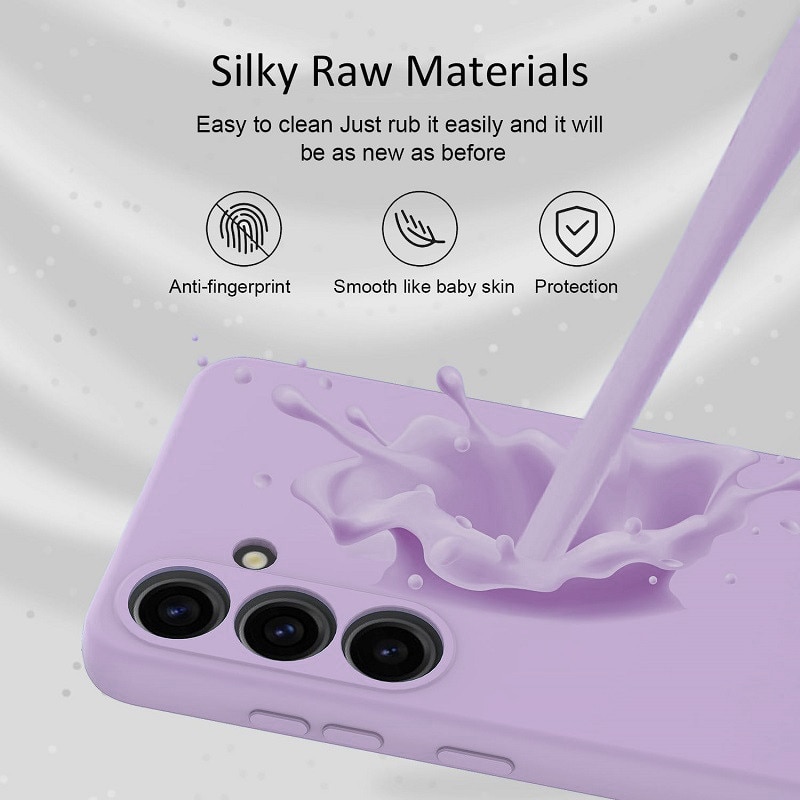 Husa pentru Samsung Galaxy A57 OEMG® Silicon case, protectie militara, interior din microfibra-Violet Deschis