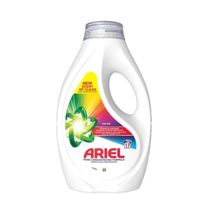 Detergent pentru rufe Ariel Color Lichid, 17 spalari, 765 ml